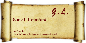 Ganzl Leonárd névjegykártya